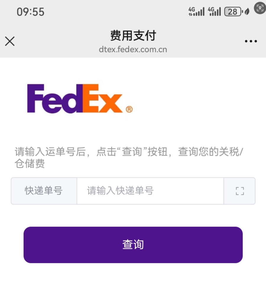 FEDEX中国进口关税支付