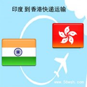 印度到香港快递运输服务